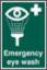 Sign "Emerg Eye Wash" S/A 200x300mm PVC 1554