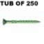 Decking Screw DX Green 4.5x65mm (Tub 250)