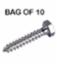 Hex Coach Screw BZP M6 x 100mm (Bag of 10)