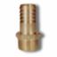 Hose Tail Hex 1/4"BSPT x 1/2" Brass