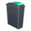 Bin Eco Recycling 25Ltr & Green Lid 101725-Green