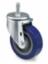 Castor 75mm Blue Rubber Swivel 361RN Varley