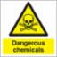 Sign "Dangerous Chems" 420x297mm Rigid Plastic
