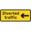 Road Sign - Divert Traff Arrow Left 1050 x 450