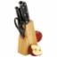 Knife Block Wooden 5pc Inc Scissor Sunnex 99005
