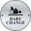 Sign "Baby Change" 75mm Dia SAA SP75/9