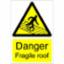 Sign "Danger Frag Roof" 600 x 400mm PVC 4110