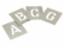 Stencil Set 3" Letters Interlock Brass Pl  Zinc