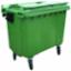 Wheelie Bin Flat Top 1100Ltr Green