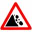 Road Sign - Fallen Rocks 750mm Triangle