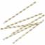 Straw Paper Gold & White (250) 8" D6-PSGOW