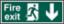 Sign "Fire Exit" Man/Arr Down S/A 200x50mm PVC