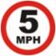 Sign "5 MPH" 600 x 400mm Pvc Rigid