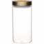 Storage Jar Glass 1.5Ltr C/W Burnished Brass Lid