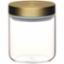 Storage Jar Glass 700ml C/W Burnished Brass Lid