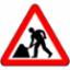 Road Sign "Men at Work" 750mm Triangle